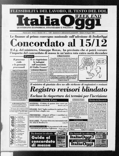 Italia oggi : quotidiano di economia finanza e politica